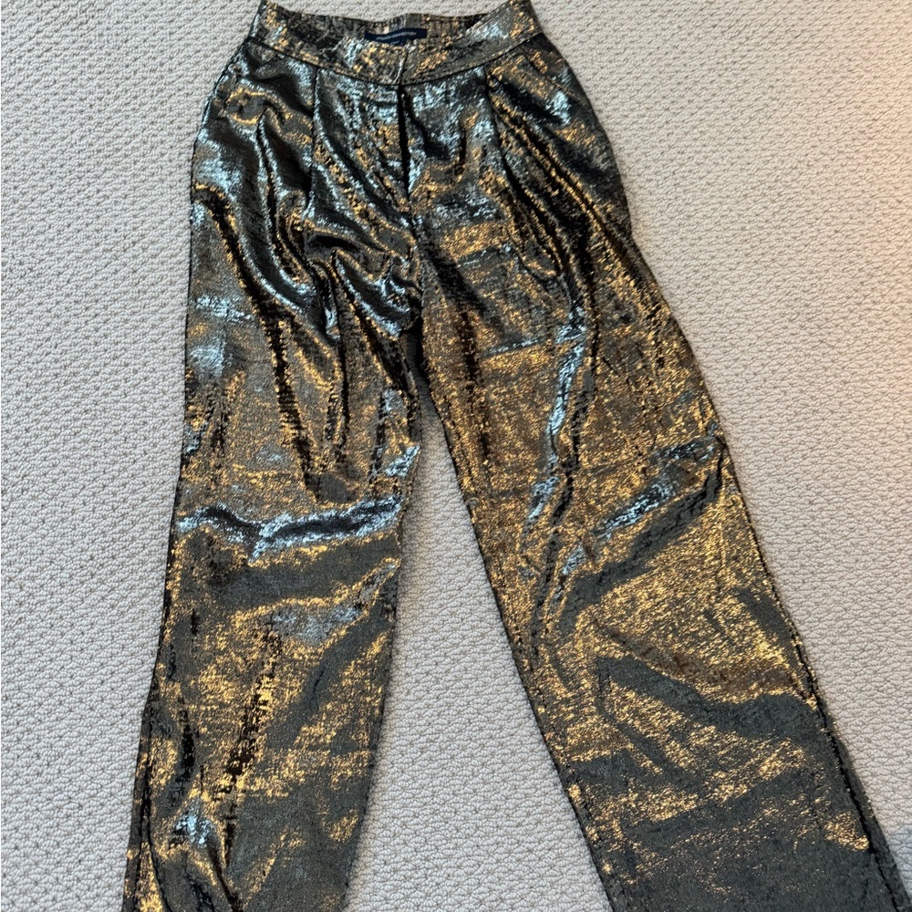 Shimmering, French Connection Gold Pants